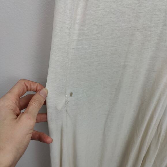 Rundholz Dip Jumpsuit Size Small White Cotton Harem NASA Gauze Button Front - Picture 11 of 13